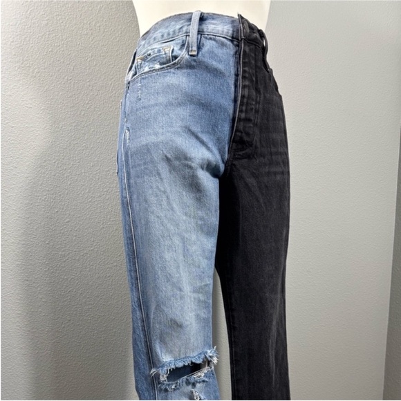 Frame Denim Le Sylvie Playtha Black Indigo Mix - Picture 7 of 12